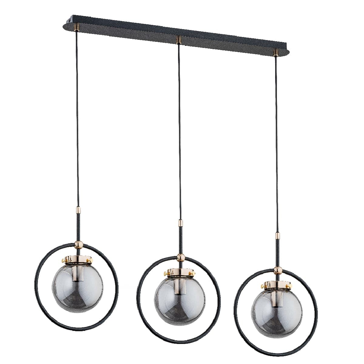 Lustra Pendul Alfa Akira Neagra 3xE14