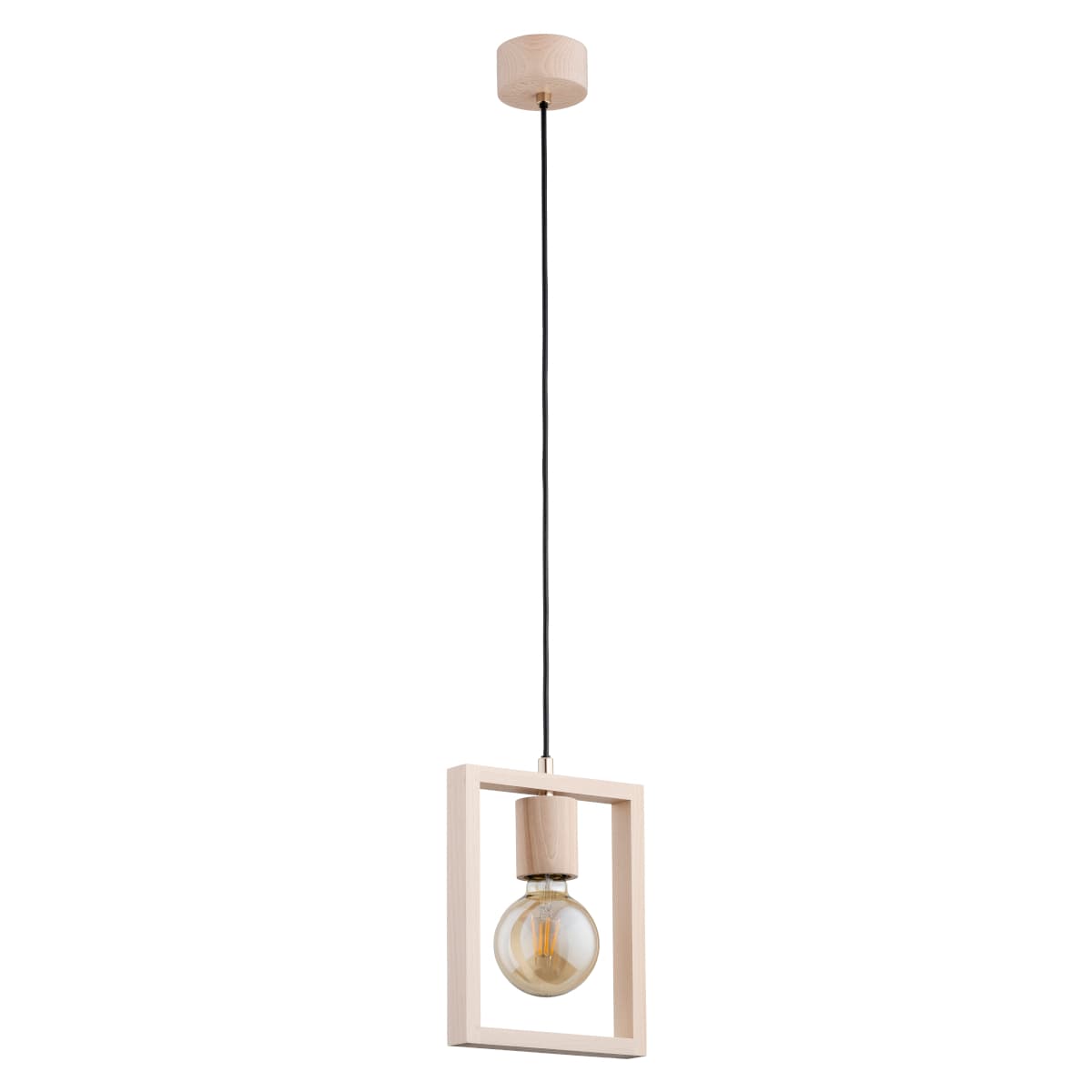 Lustra Pendul Alfa Milla Lemn 1xE27
