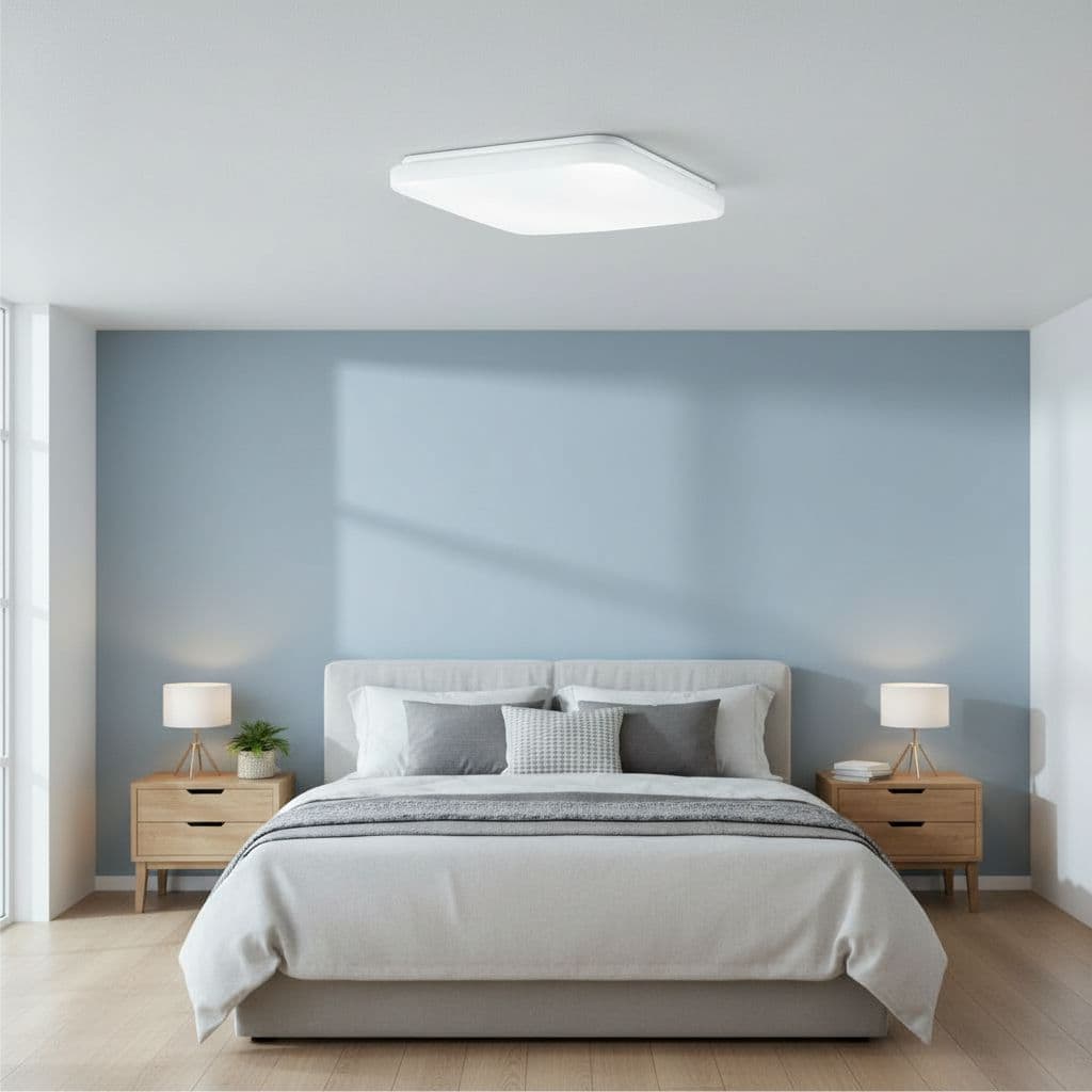 Plafoniera LED Slim Milky 24W=200W, 330x330 mm, 6400k, lumina rece