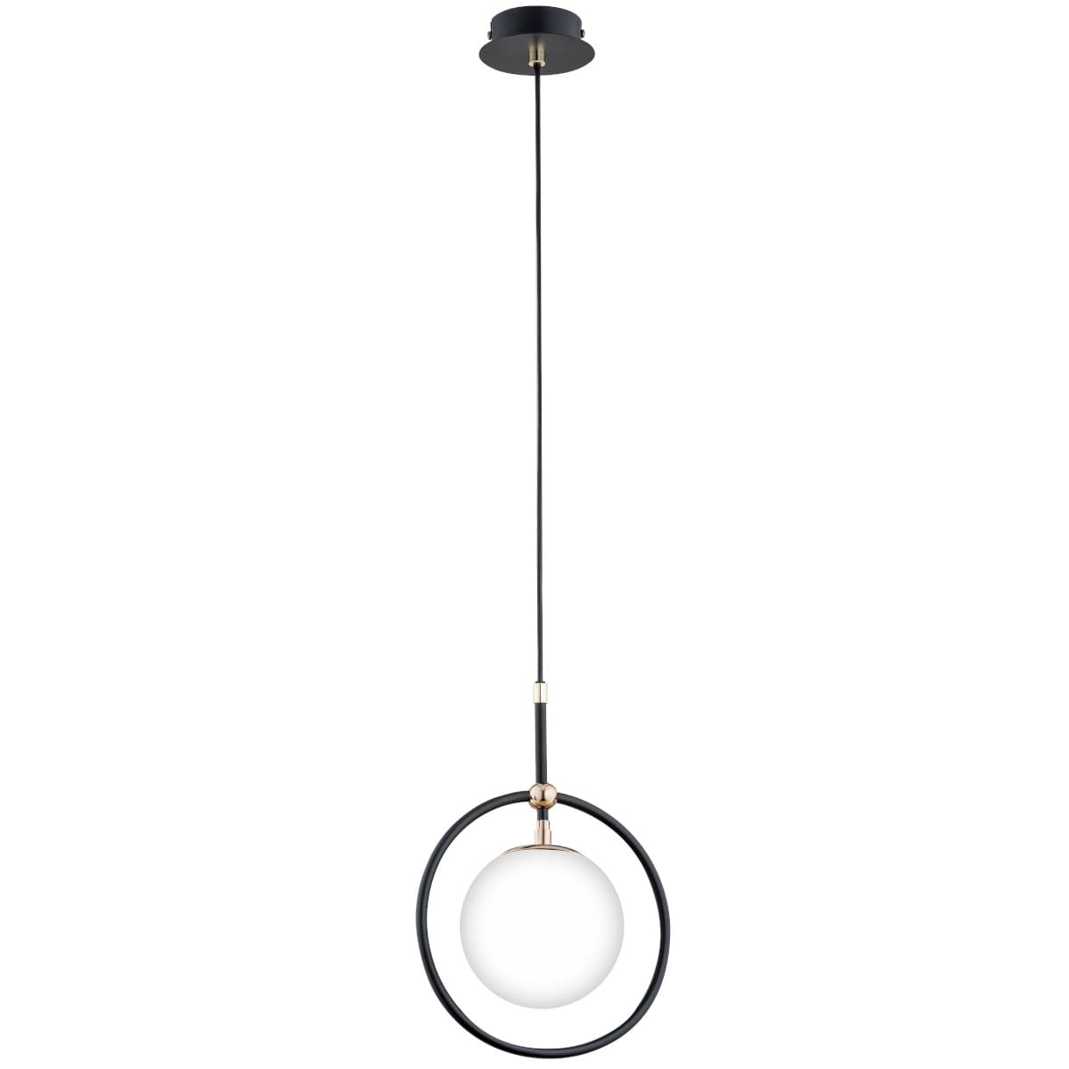 Lustra Pendul Alfa Akira Neagra & Alba 1xE14