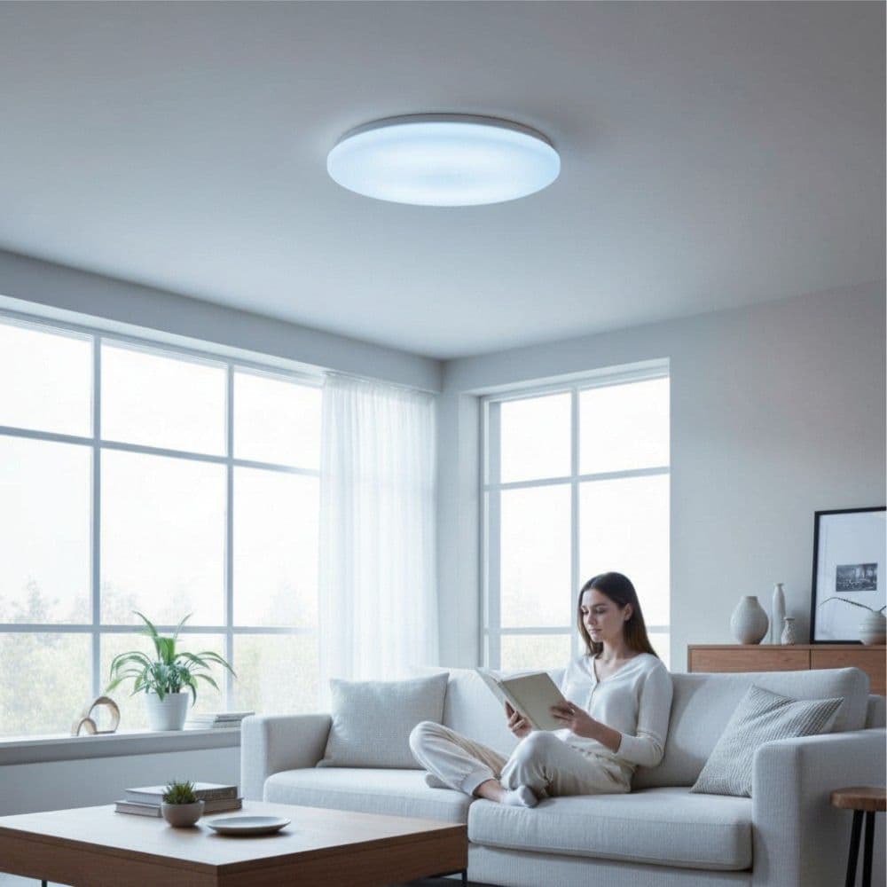 Plafoniera LED Milky 18W=120W, 300x100mm, 6400K, lumina rece
