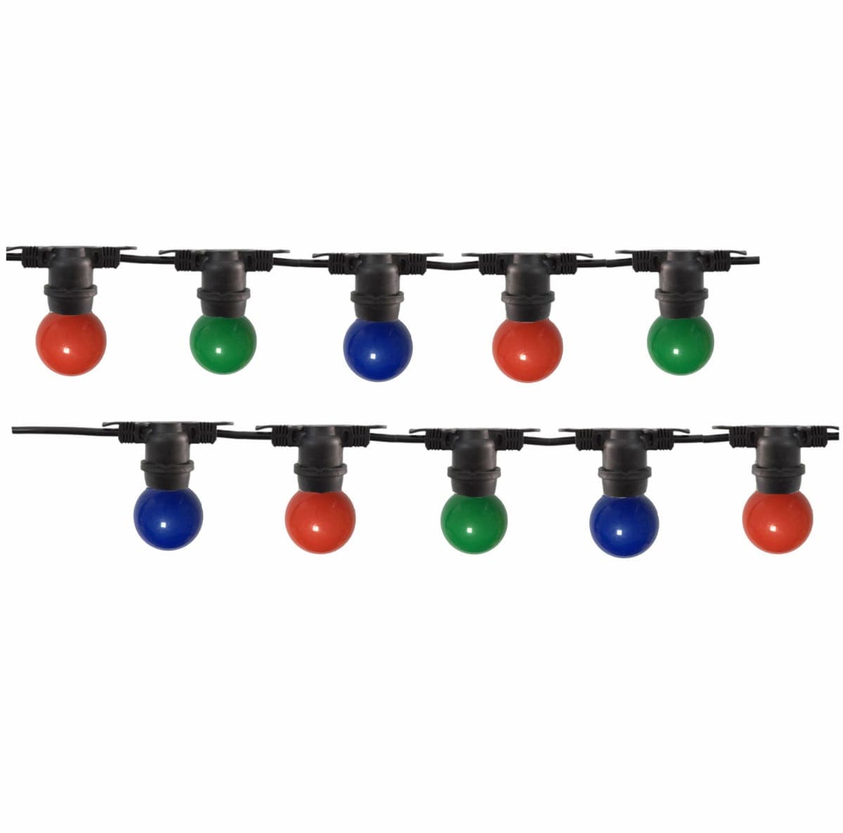 Ghirlanda de 10m cu 10 becuri LED colorate E27.