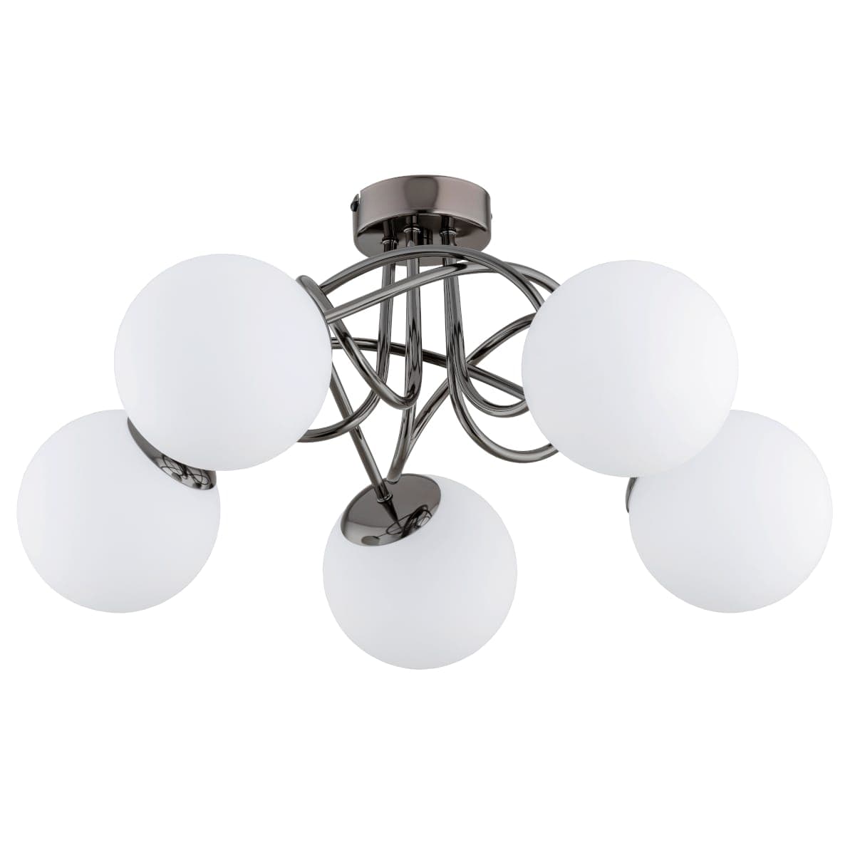 Lustra Alfa Banko Neagra Chrome 5xE14