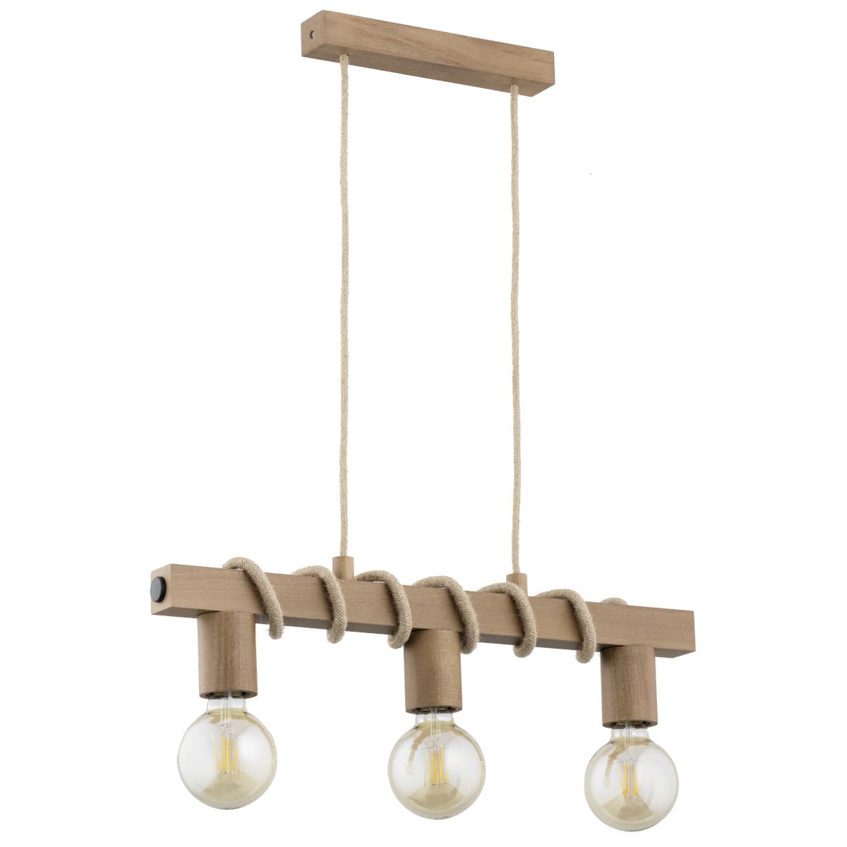 Lustra Pendul Alfa Kalipso Rustikal Lemn 3xE27