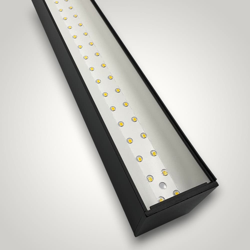 Corp LED liniar interconectabil, 20W, 5000K, negru