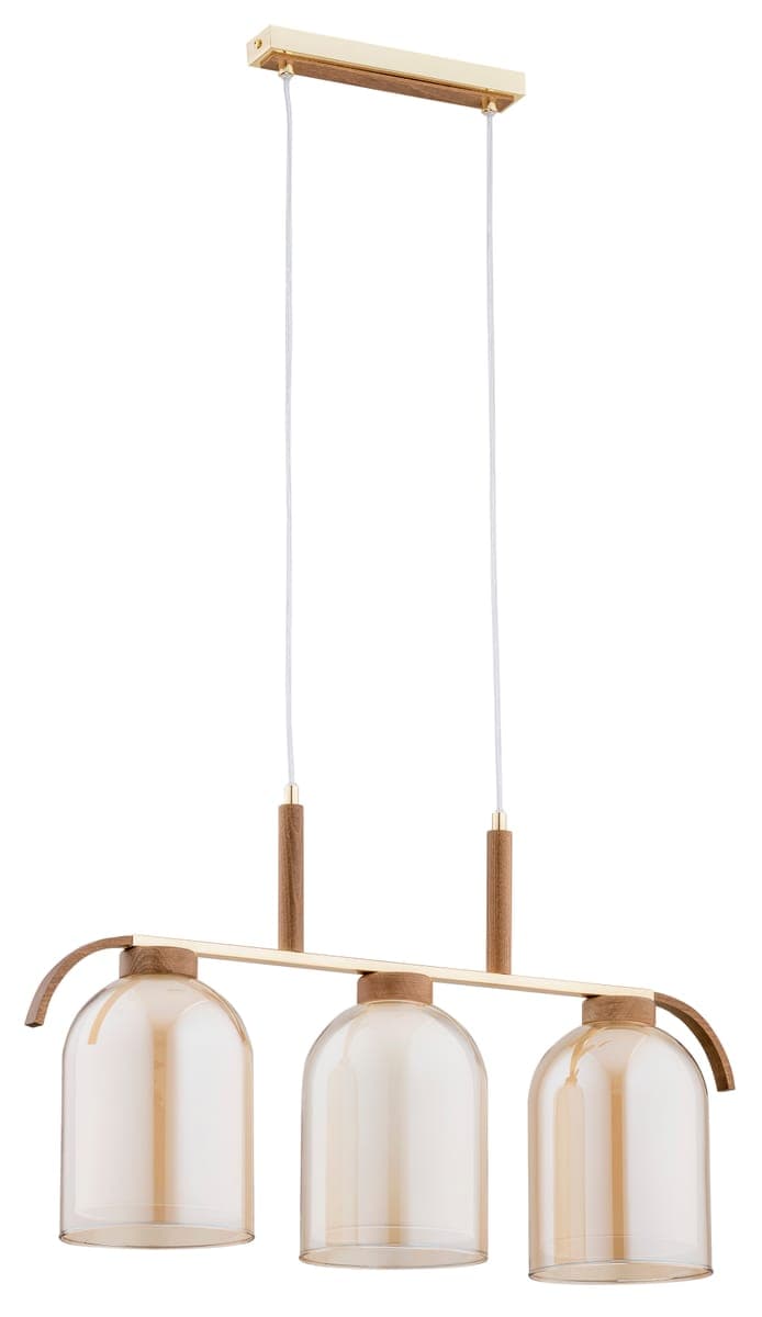 Lustra Pendul Alfa Aris Lemn 3xE27