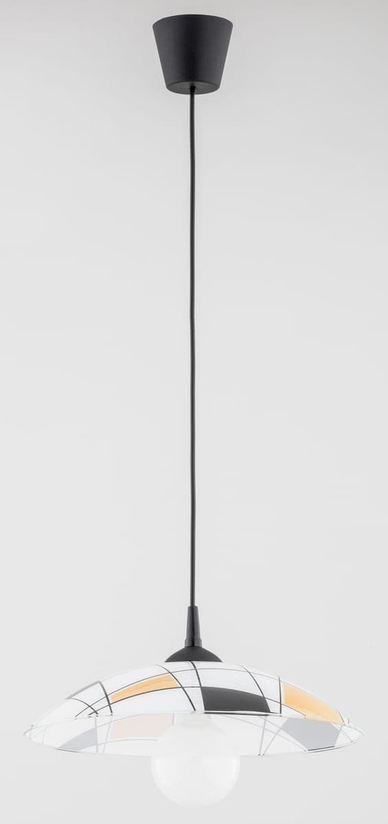 Lustra Pendul Alfa Krokus Neagra & Alba 1xE27