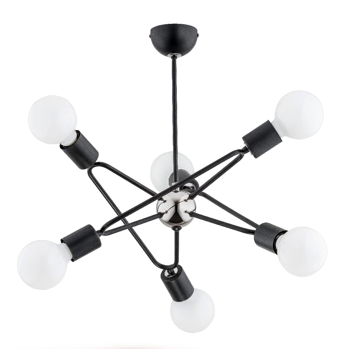 Lustra Alfa Bari Neagra 6xE27