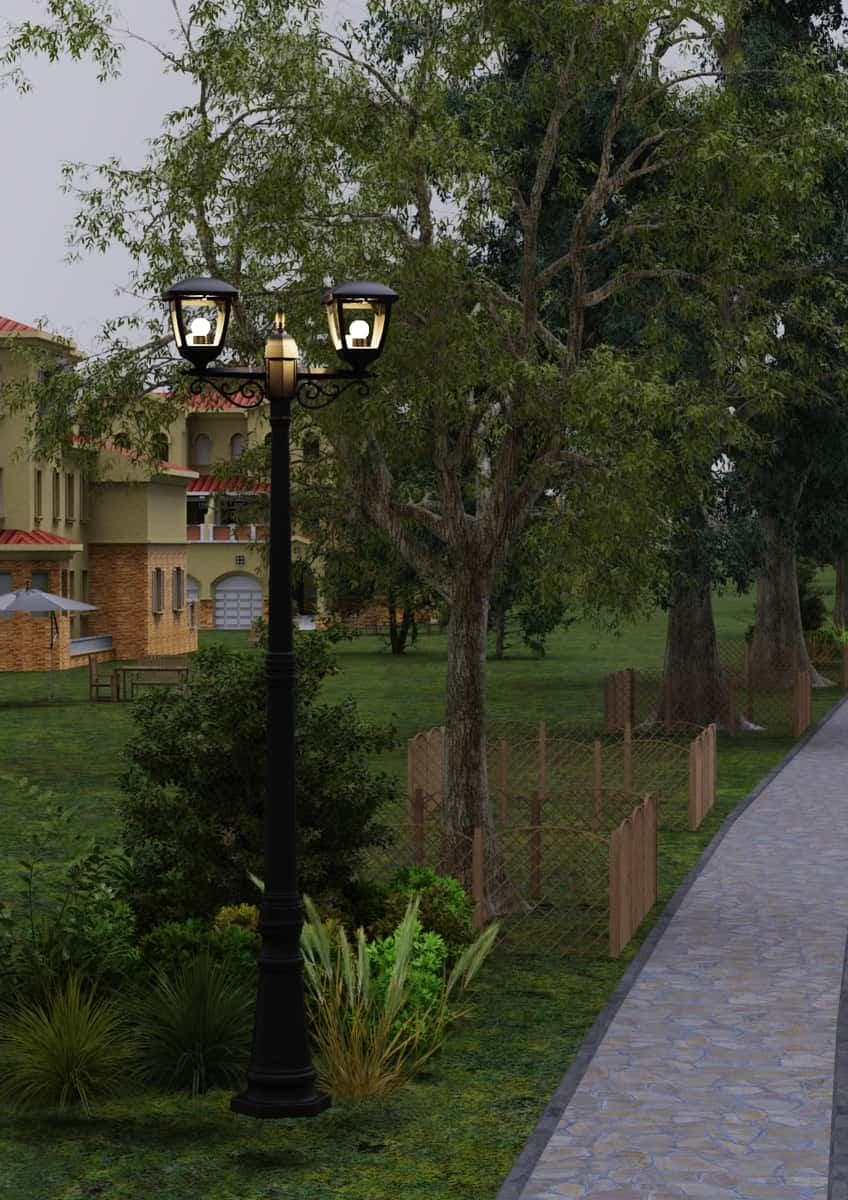 Stalp de gradina negru , 2200x592x228mm