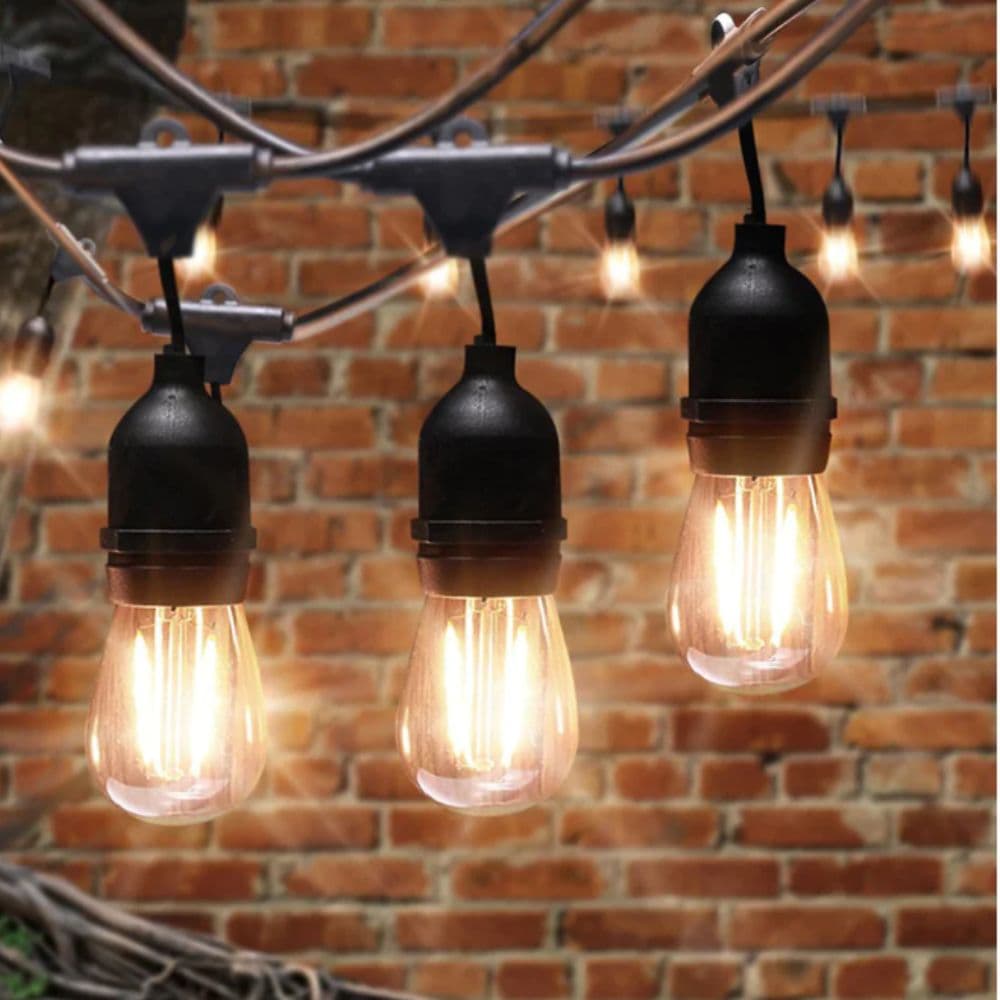 Pachet ghirlandă cu pendule 10m E27 IP65 și 10 becuri LED Filament Amber 1W - SPIN