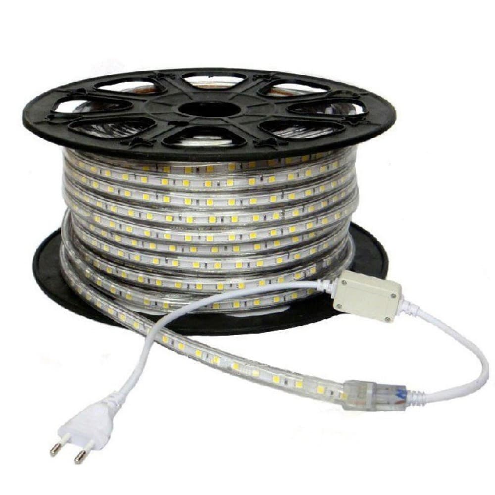 Banda LED 220V 6400K 9.6W/m, Ip65, 120Led/m, 2835, lumina rece