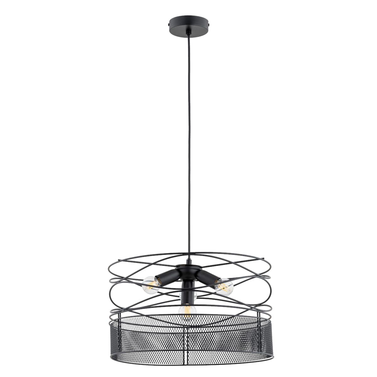 Lustra Pendul Diuk Net Neagra 4xE27