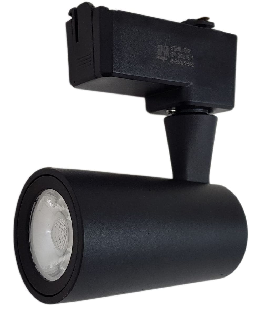 Spot Sina Negru 12W=120W,  6000K, lumina rece