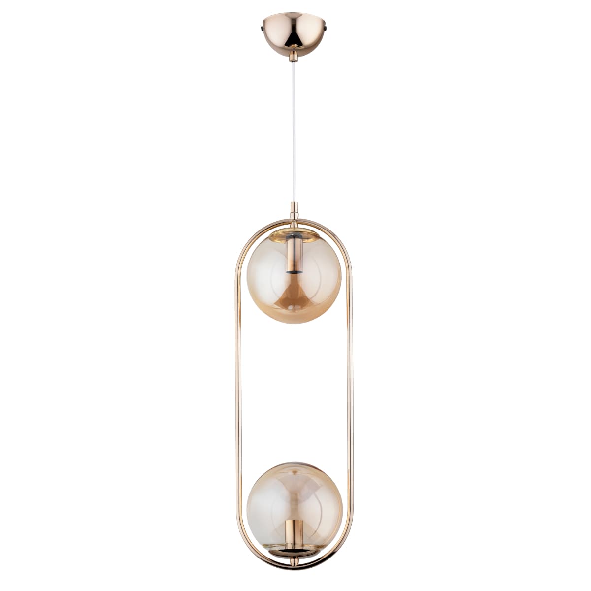 Lustra Pendul Alfa Oval Dual Aurie 2xE14