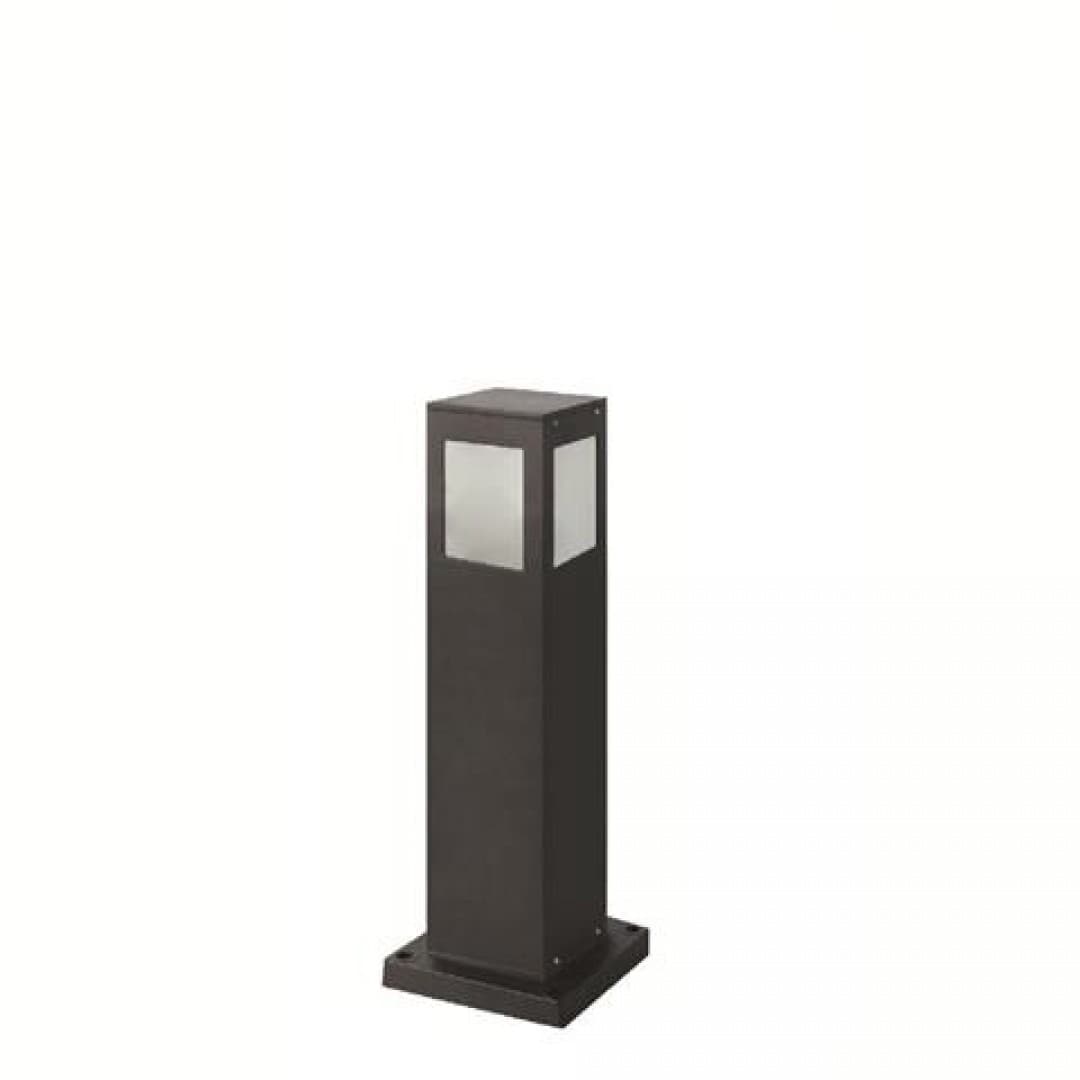 Stalp de gradina negru, difuzor sticla, 90x500mm