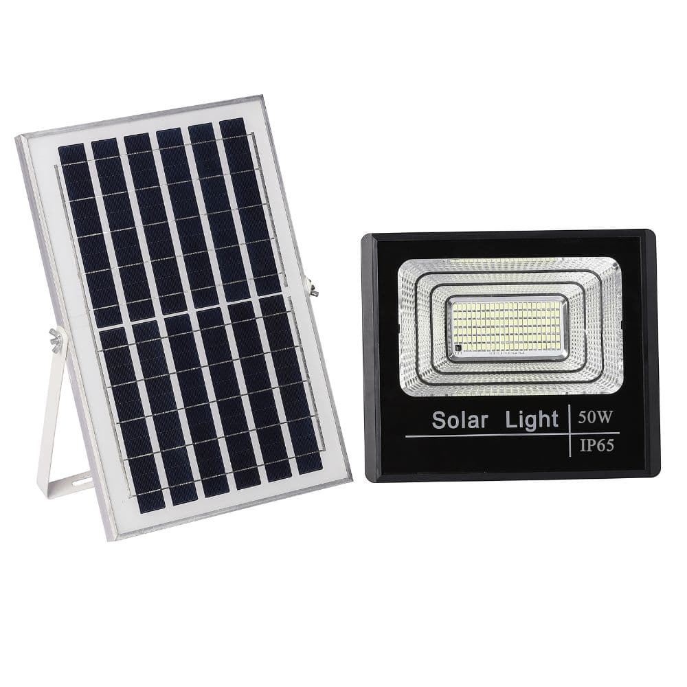 Proiector cu Panou Solar Monocristalin si telecomanda -  50W/6500k