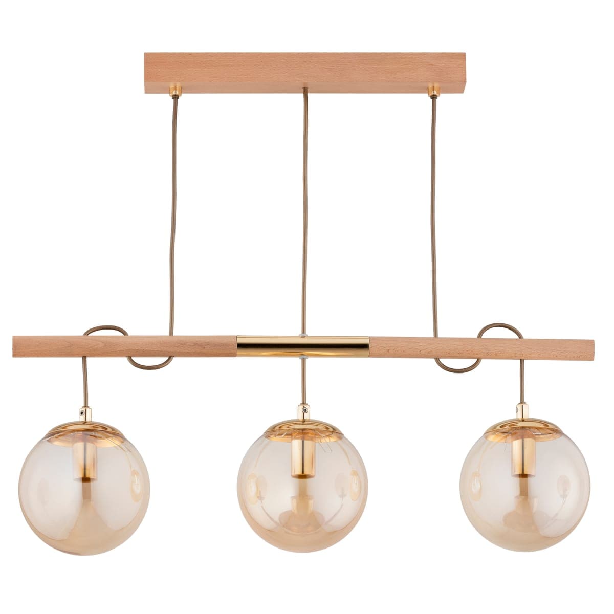 Lustra Pendul Alfa Axa Lemn 3xE14
