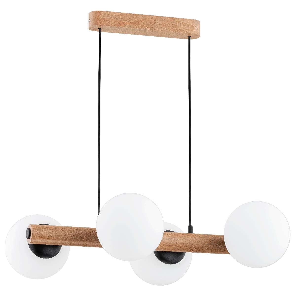 Lustra Pendul Alfa Aragon Lemn 4xE14