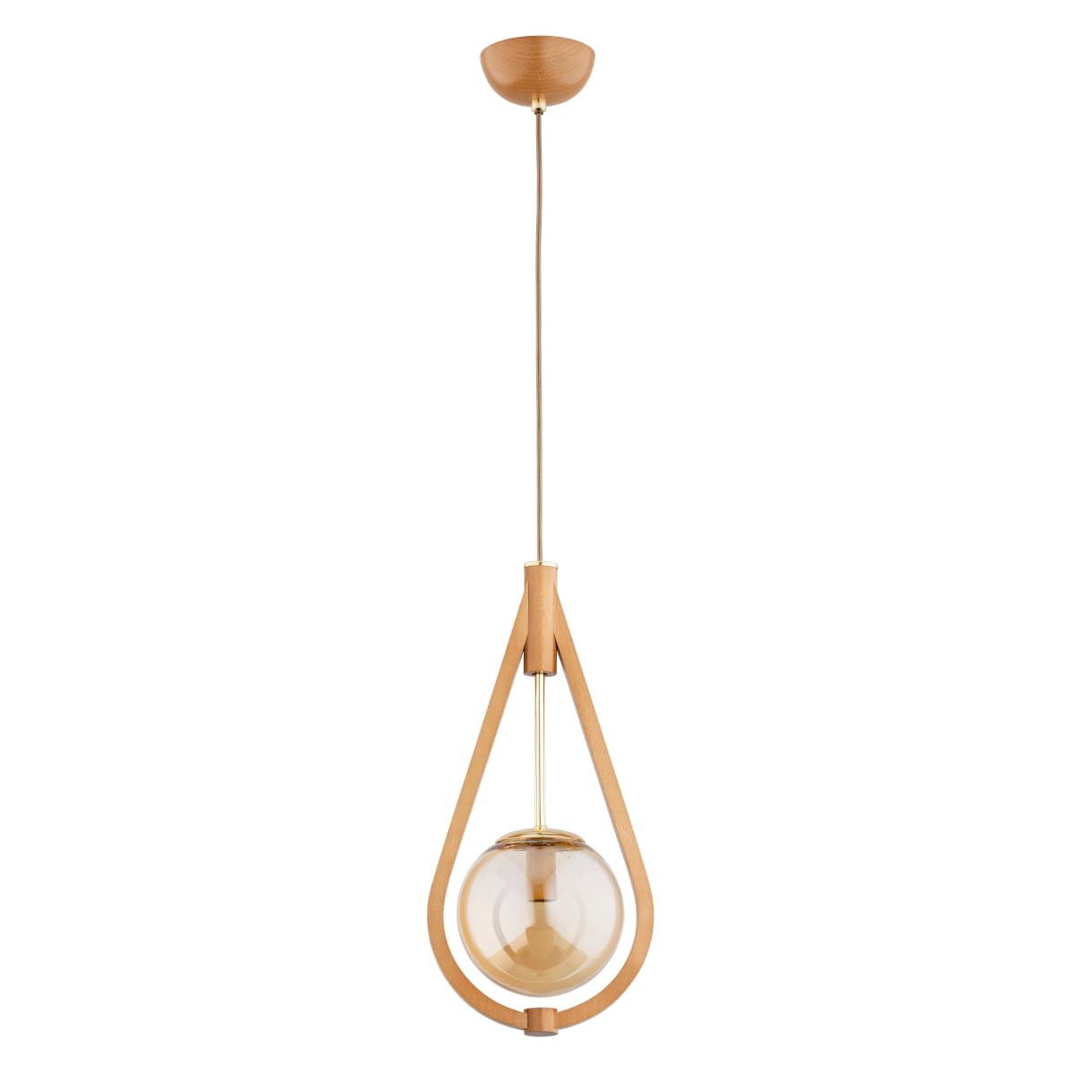 Lustra Pendul Alfa Gota Lemn 1xE27
