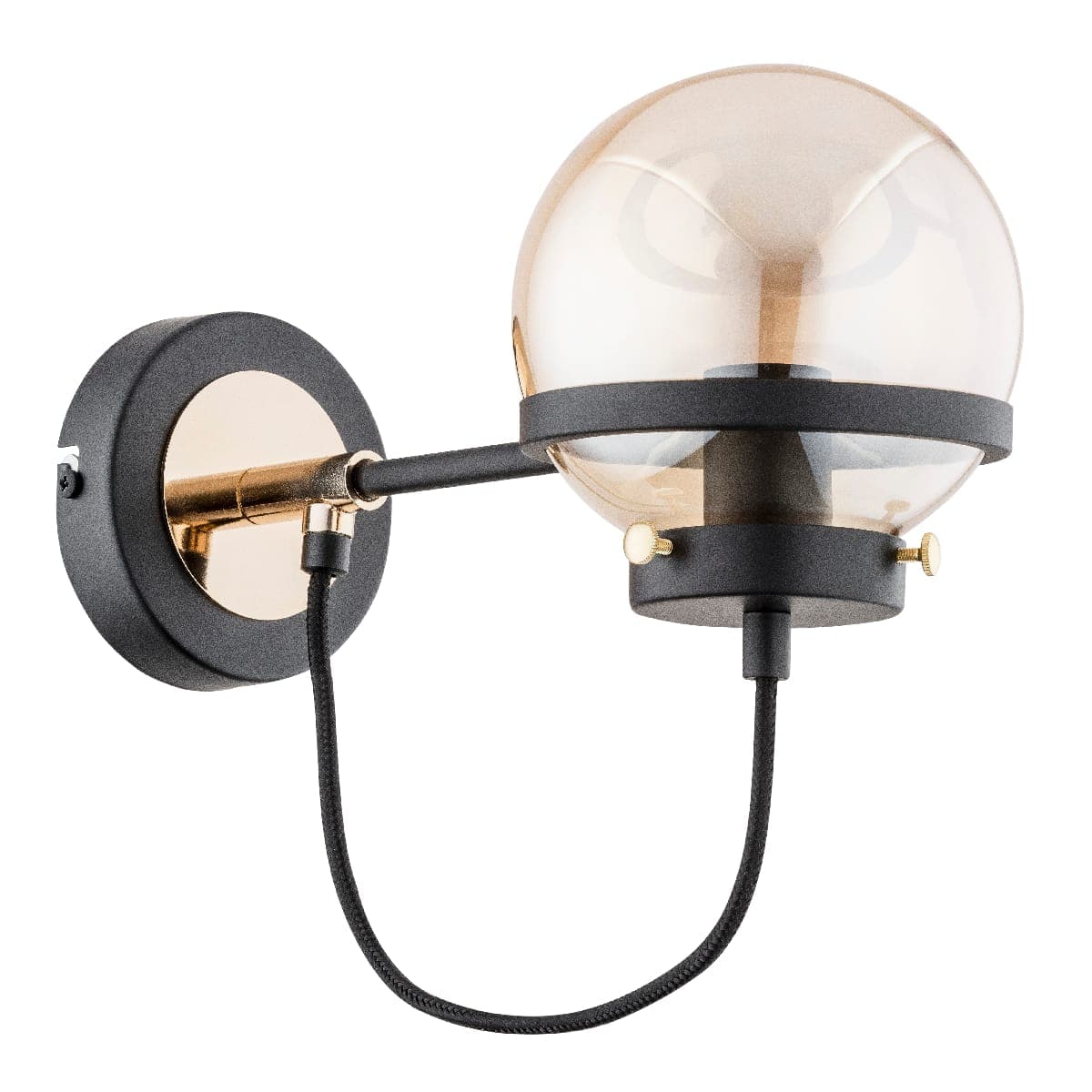 Aplica Alfa Vesta Neagra & Aurie 1xE14