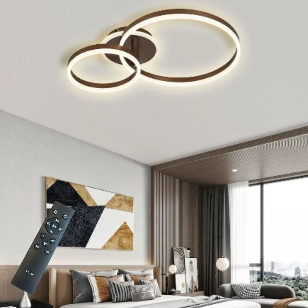 Lustra Led  cercuri 95w/5100lm  cu Telecomanda 300+500mm