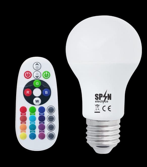 Bec Led E27, 8W=70W, Rgb+6400K, lumina rece, 850Lm  + Smart Kit Telecomanda