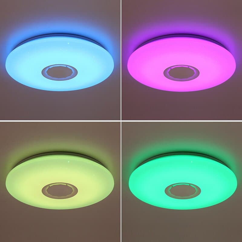 Plafoniera LED SMART cu muzica, 30W, 390x62mm, RGB+W
