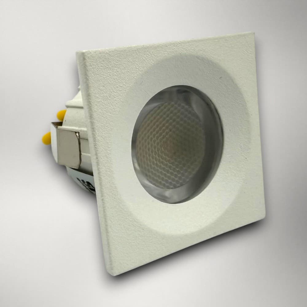Spot Mobila LED Patrat 35x35mm, 3W, 6000K, lumina rece