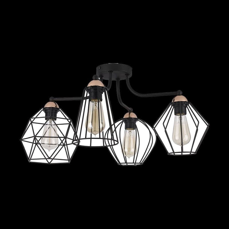 Lustra Polly 4Xe27 Black