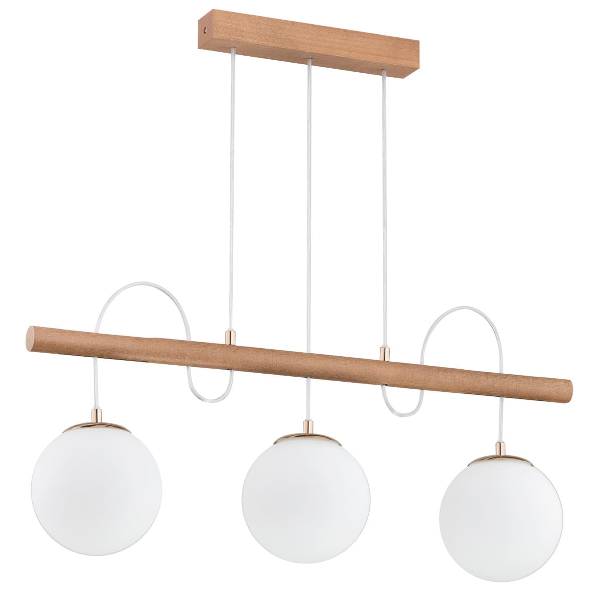 Lustra Pendul Alfa Dinar Lemn 3xE14