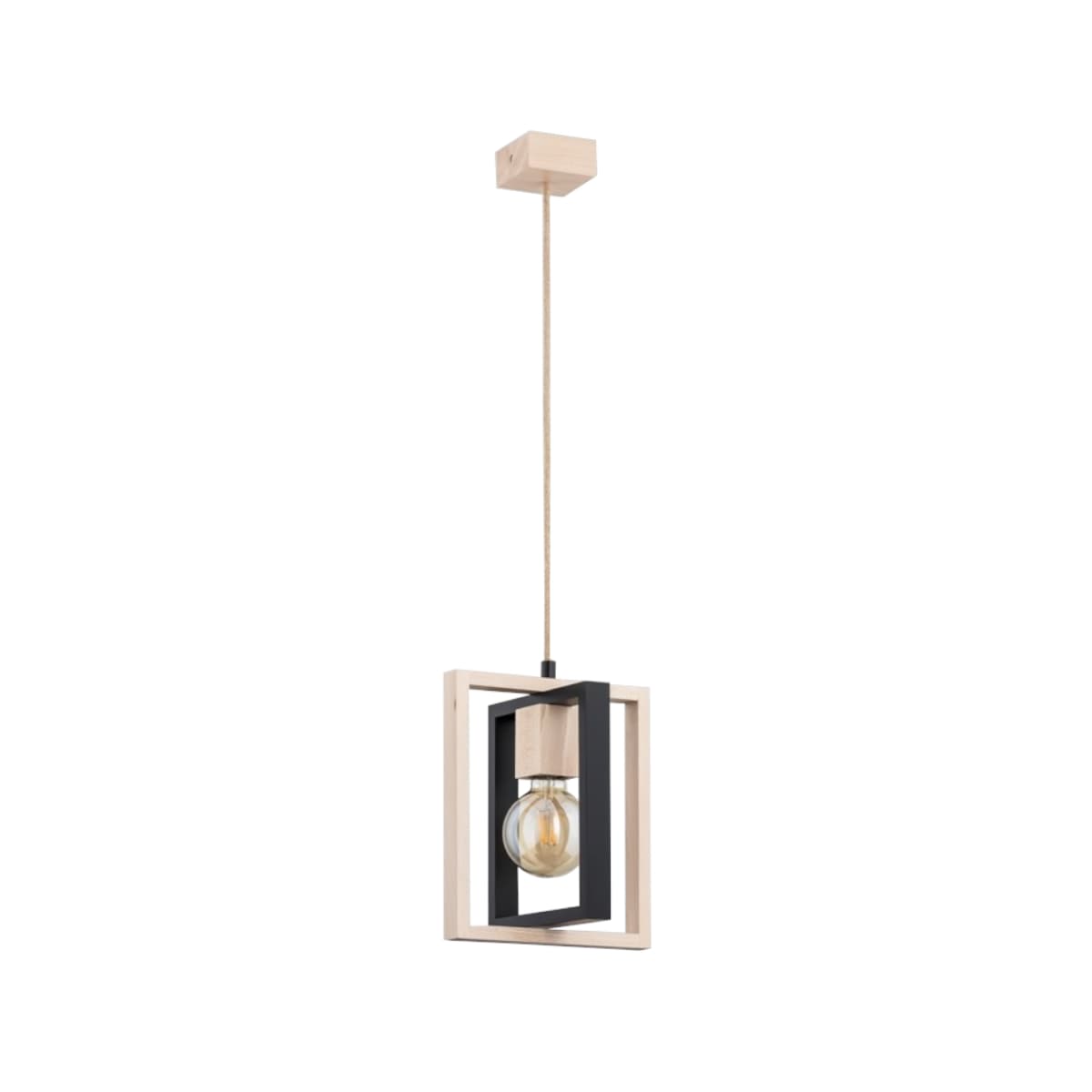 Lustra Pendul Alfa Lusi Lemn 1xE27