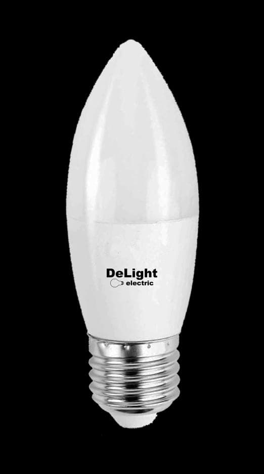 Bec Led Lumanare E27, model C37, 9W=80W, lumina calda