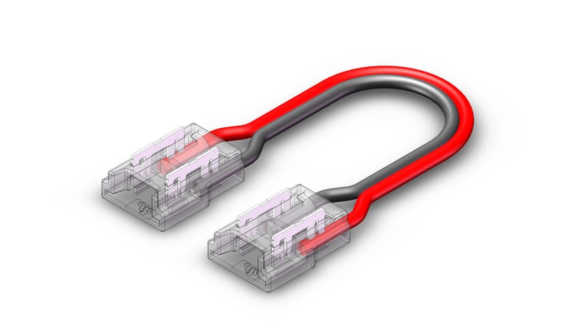 CONECTOR CABLU CONECTOR PT BANDA LED IP20 12V/24V PCB 10MM PIN 6.7mm 18CM