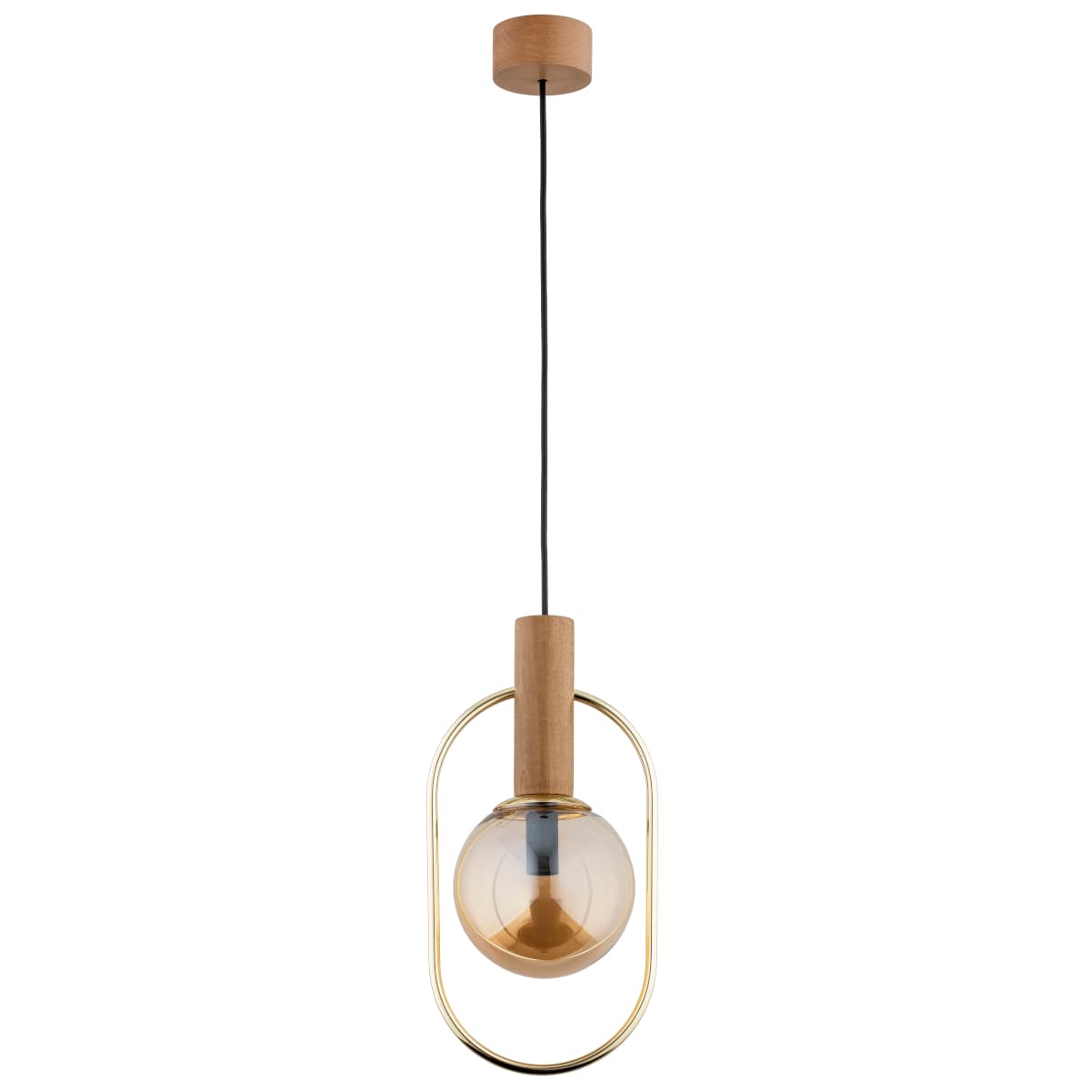 Lustra Pendul Alfa Mufi Lemn 1xE14