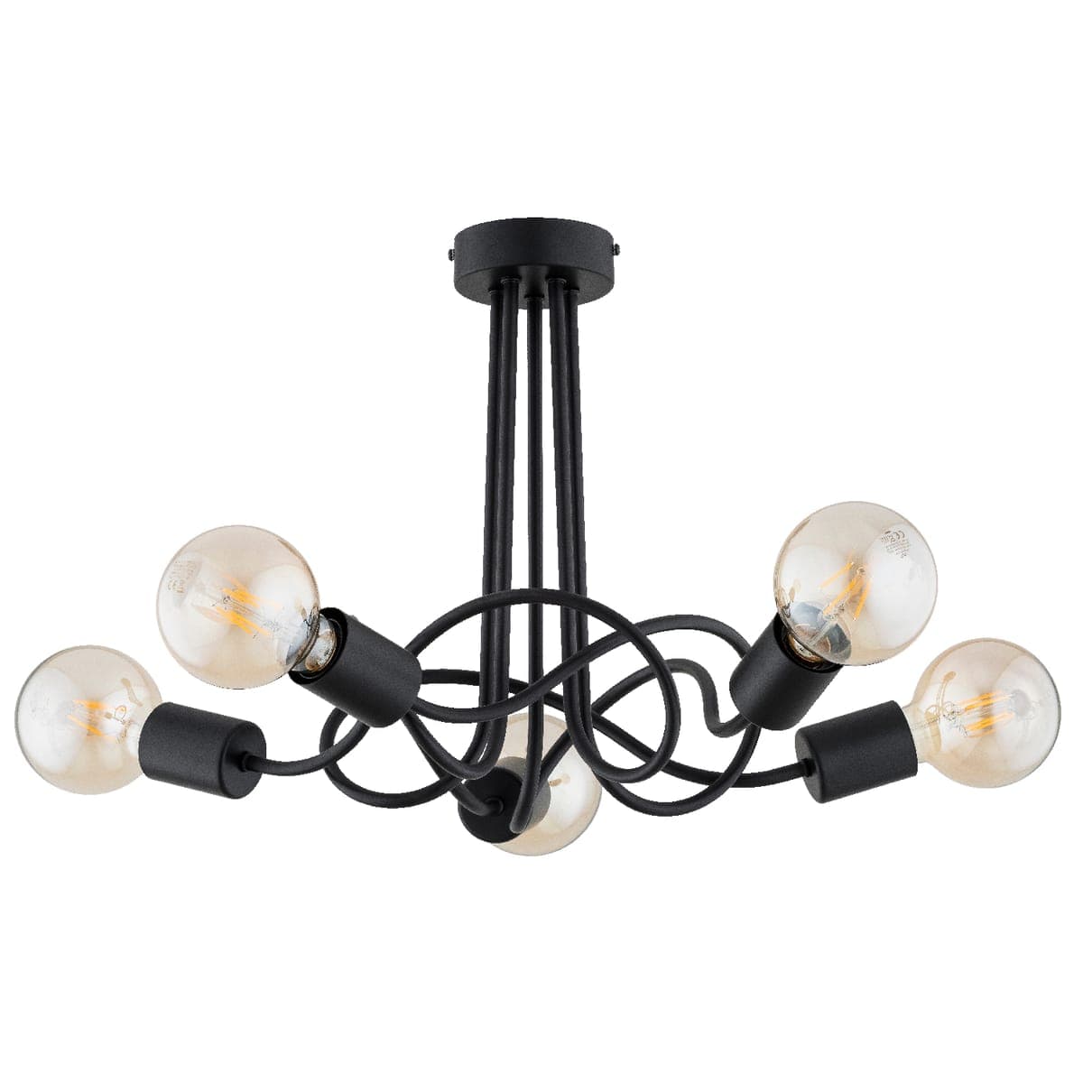 Lustra Alfa Wingo Neagra 5xE27