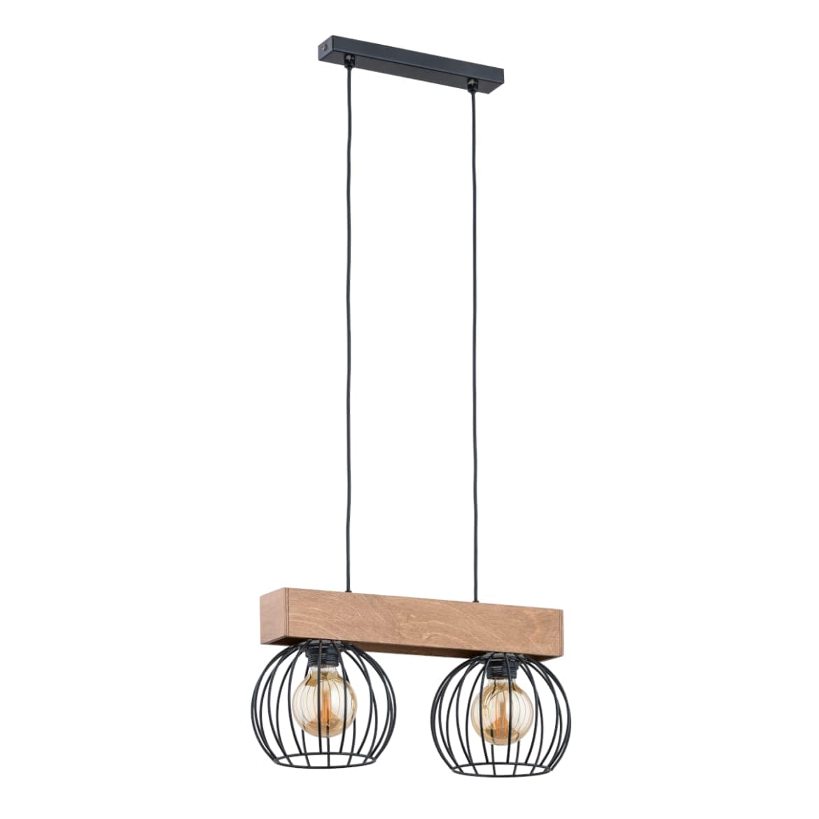 Lustra Pendul Alfa Arizan Slim Lemn 2xE27
