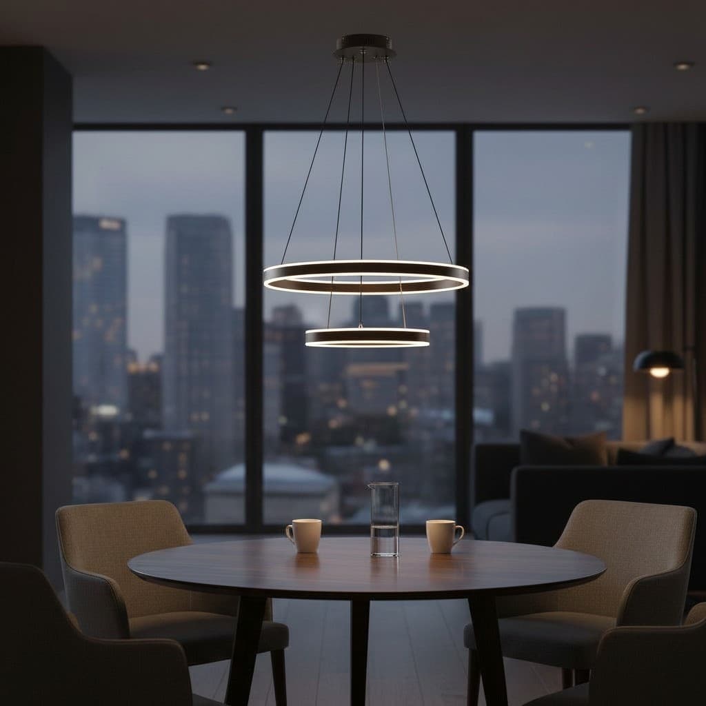 Lustra Led Pe Cablu Ajustabila 165W/7800Lm/3000K/4000K/6500K + Ir 400Mm X 600Mm