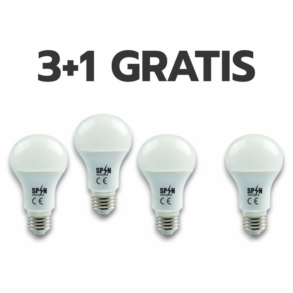 Bec Led E27, model glob A60, 8W=70W, lumina rece, 720Lm 3+1GRATIS