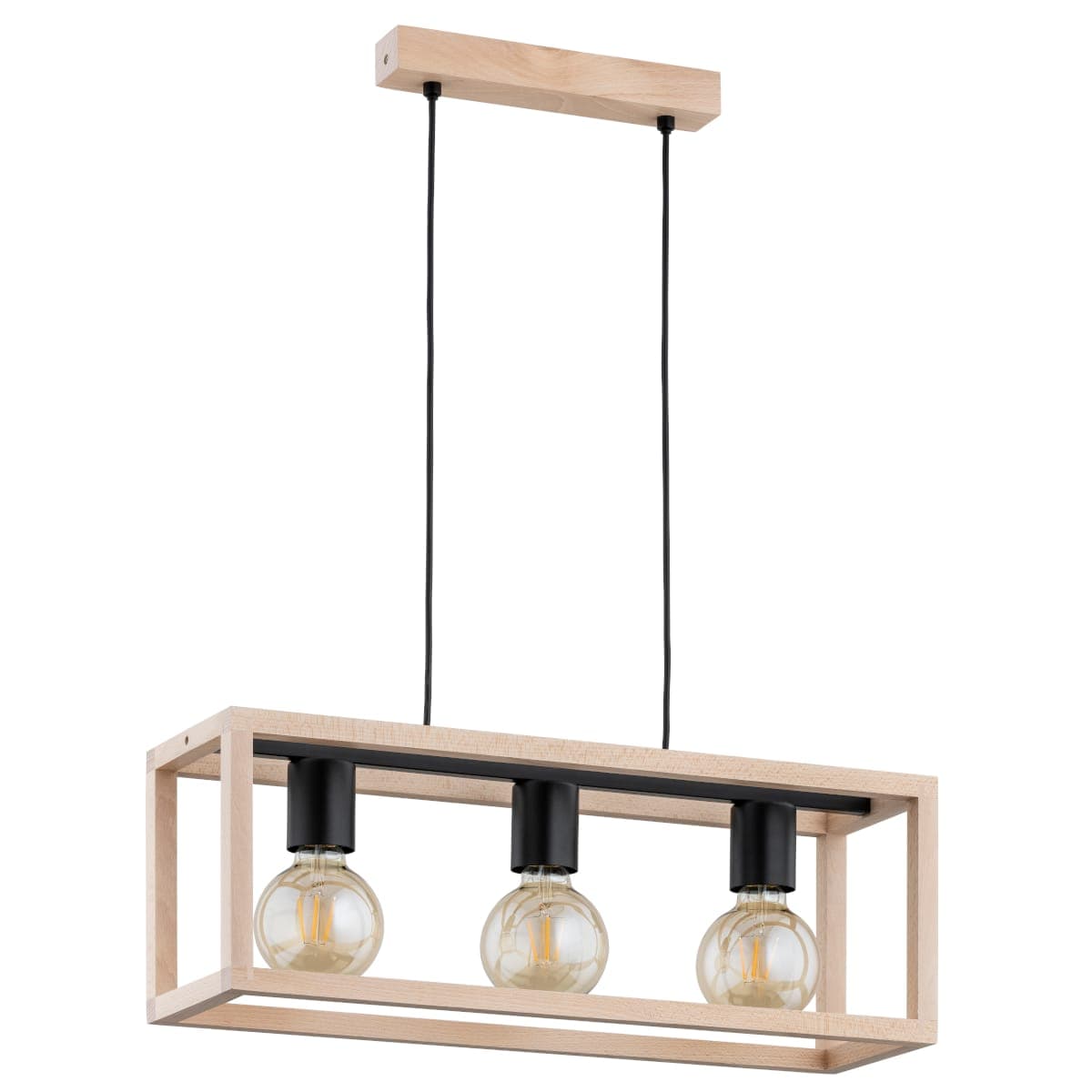 Lustra Pendul Alfa Pako Lemn 3xE27