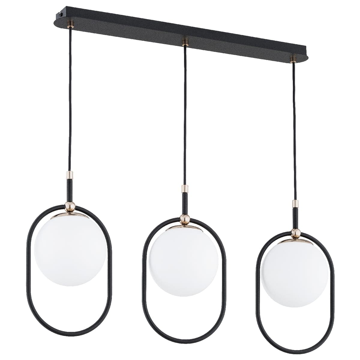 Lustra Pendul Alfa Amaro Neagra & Alba 3xE14