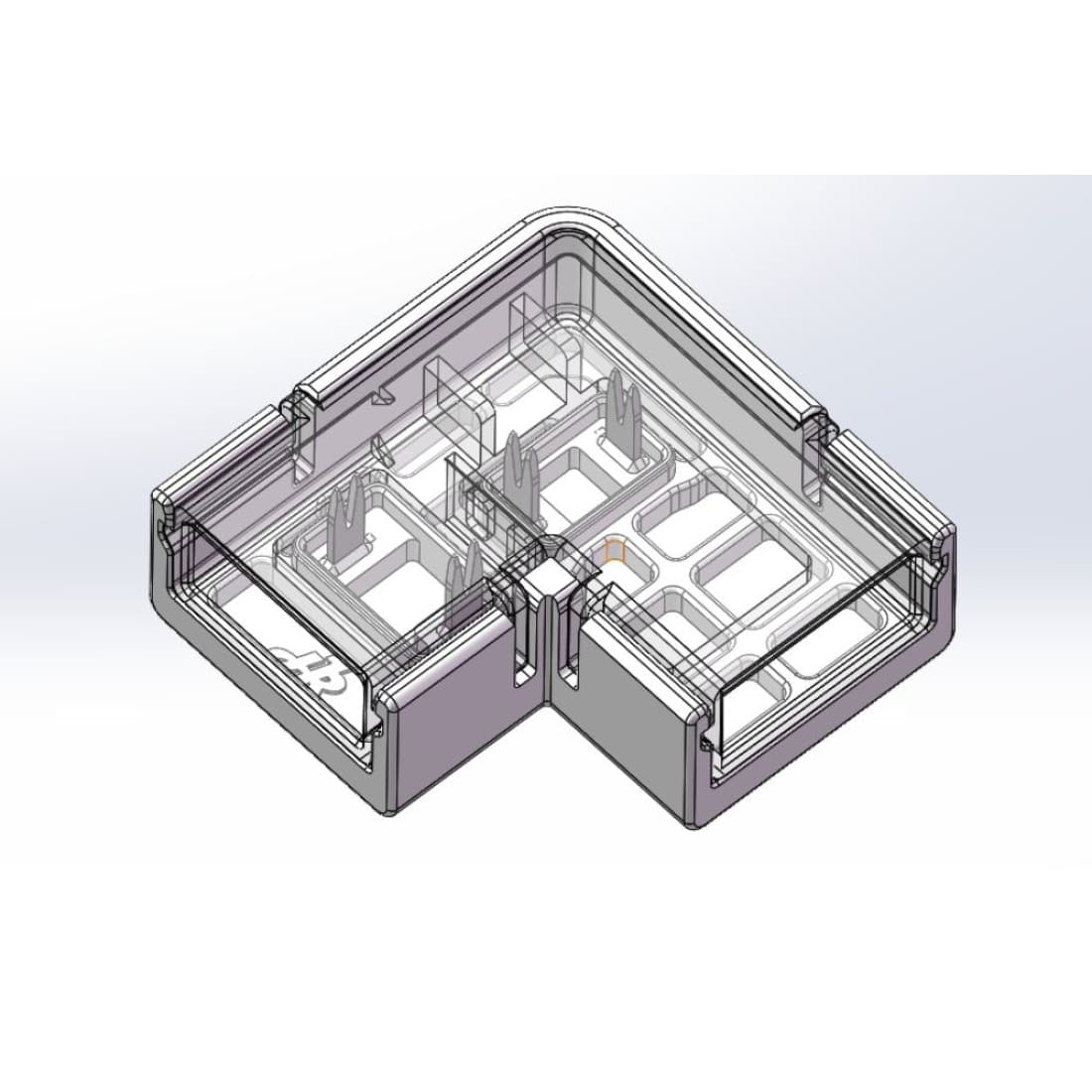 Conector prelungire "L" pentru banda led COB IP67 12V/24V