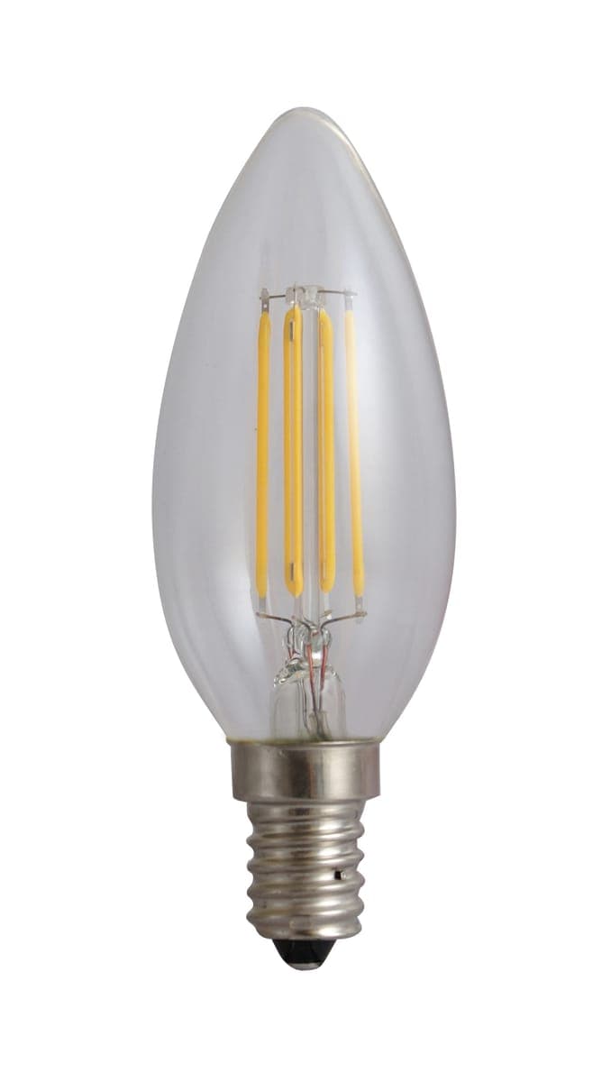 Bec Filament Lumanare E14, 4W=45W, 3000K, lumina calda