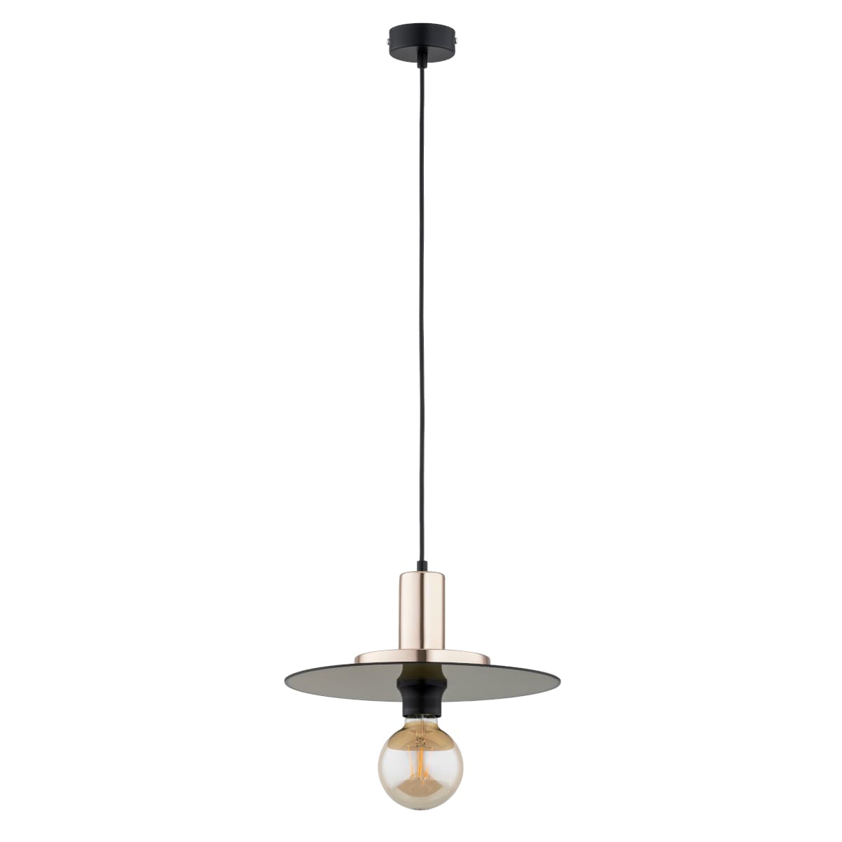 Lustra Pendul Alfa Leto Neagra & Aurie 1xE27