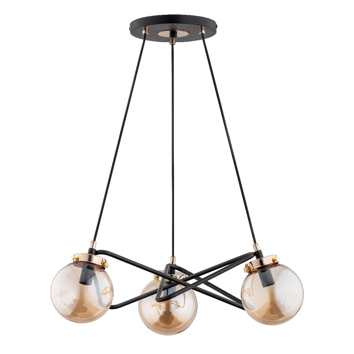 Lustra Pendul Alfa Vega Neagra 3xE14