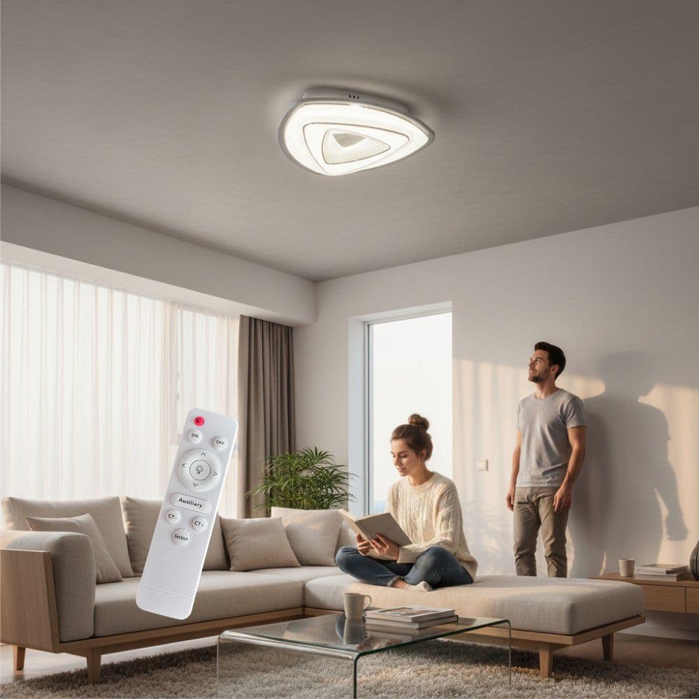 Plafoniera Led cu telecomanda 78W 5000lm 3000k/4000k/6500k 400x55mm