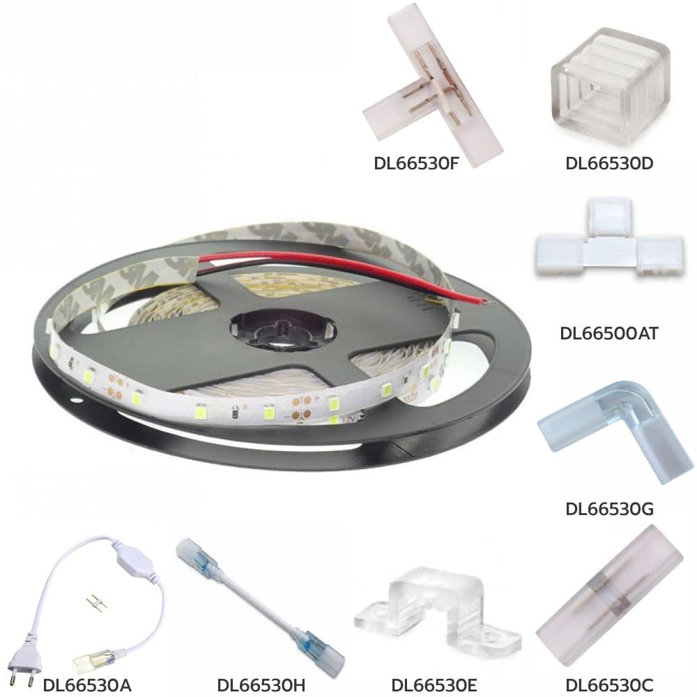 Banda LED 12V 4.8W/M 60LED/M IP20 R2835, lumina rece - rola de 5m