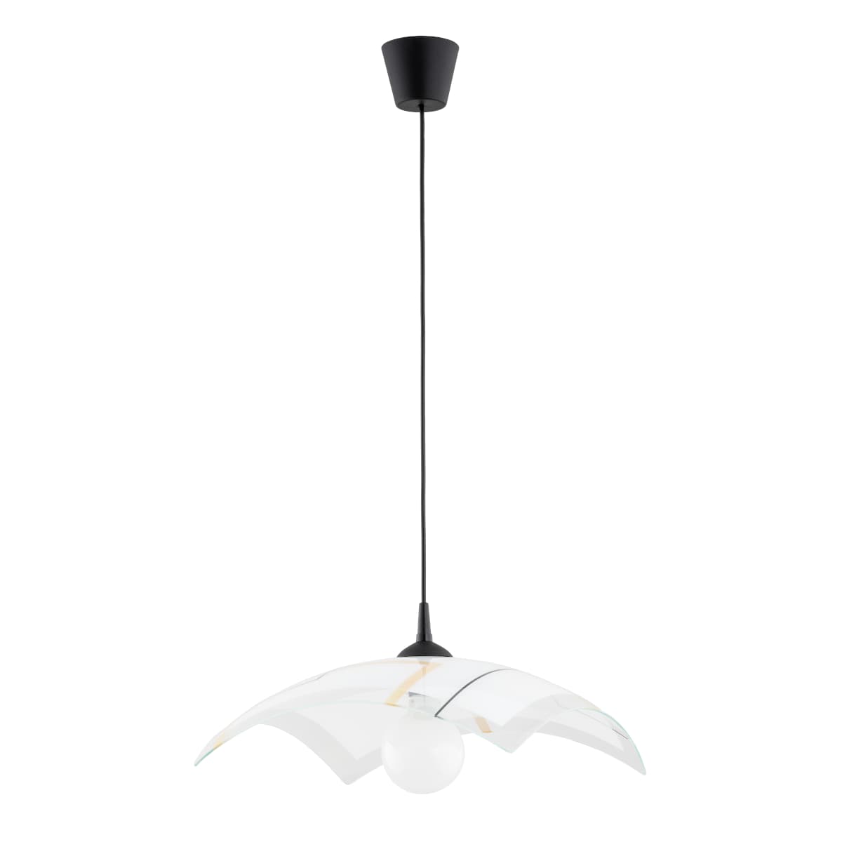 Lustra Pendul Alfa Irys Neagra & Alba 1xE27