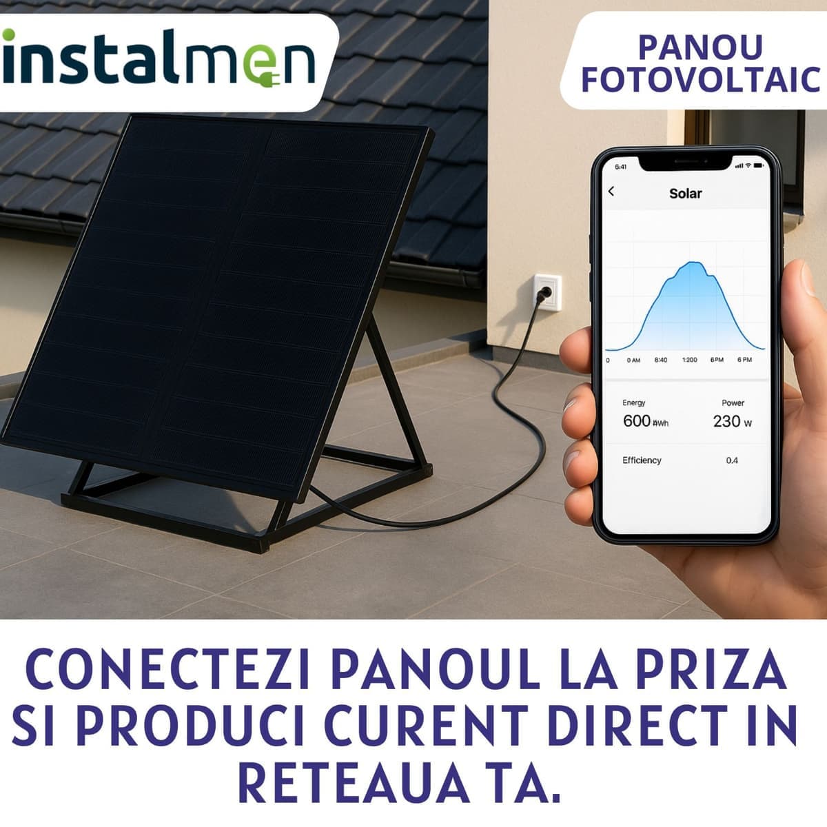Kit Solar Plug & Play 800W – Panou Fotovoltaic 1500V, 25A, Dimensiuni 1722x1134x35 mm