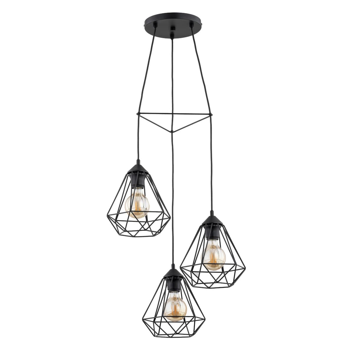 Lustra Pendul Alfa Kosmos Circle Neagra 3xE27