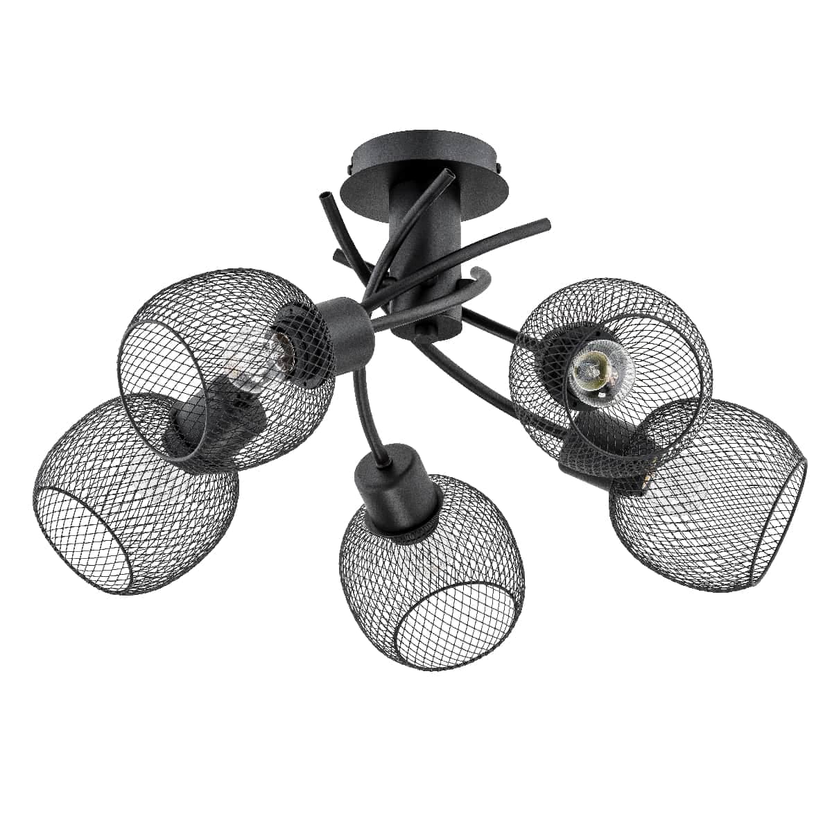 Lustra Alfa Watsa Neagra 5xE27